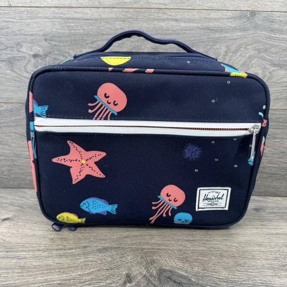 Herschel Kids Under the Sea Jellyfish Insulated Soft Case Lunch Box Blue - Picture 1 of 13